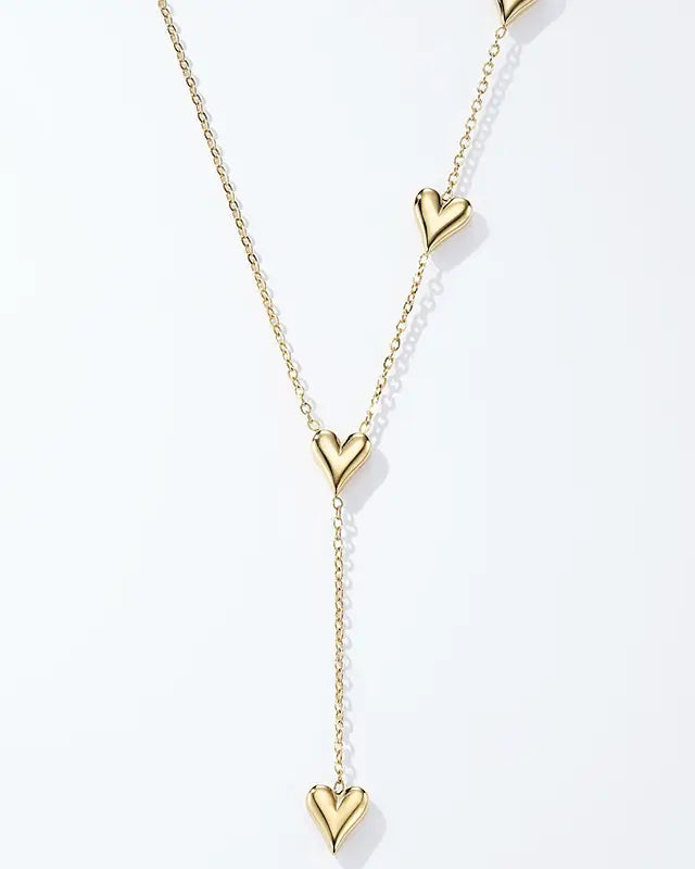 Collana con cuori in acciaio inossidabile