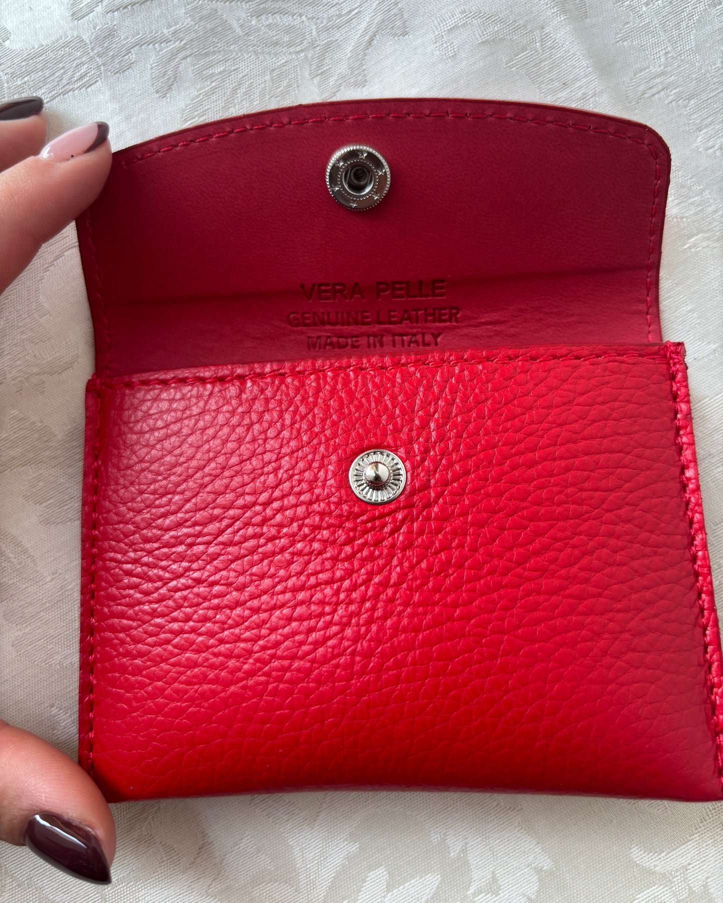 Portamonete in vera pelle