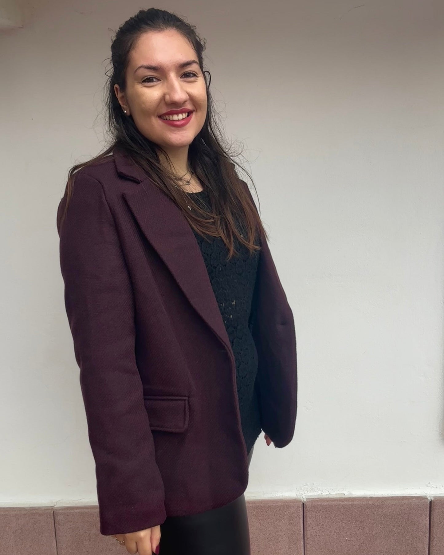 Giacca monopetto in lana