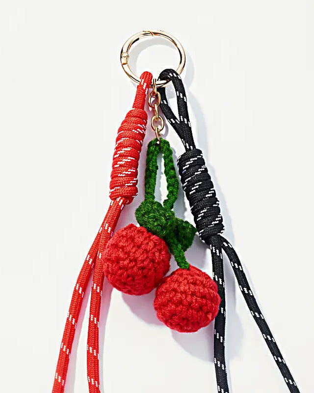 Portachiavi per borsa con ciliegia