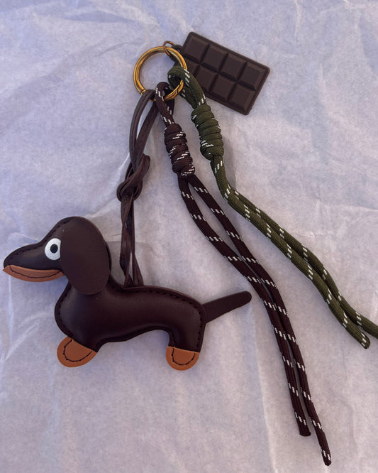 Portachiavi per borsa con bassotto