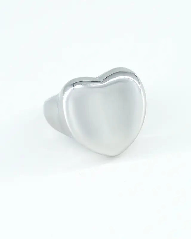 Anello a cuore in acciaio inossidabile