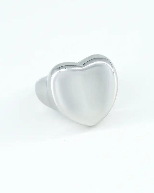 Anello a cuore in acciaio inossidabile