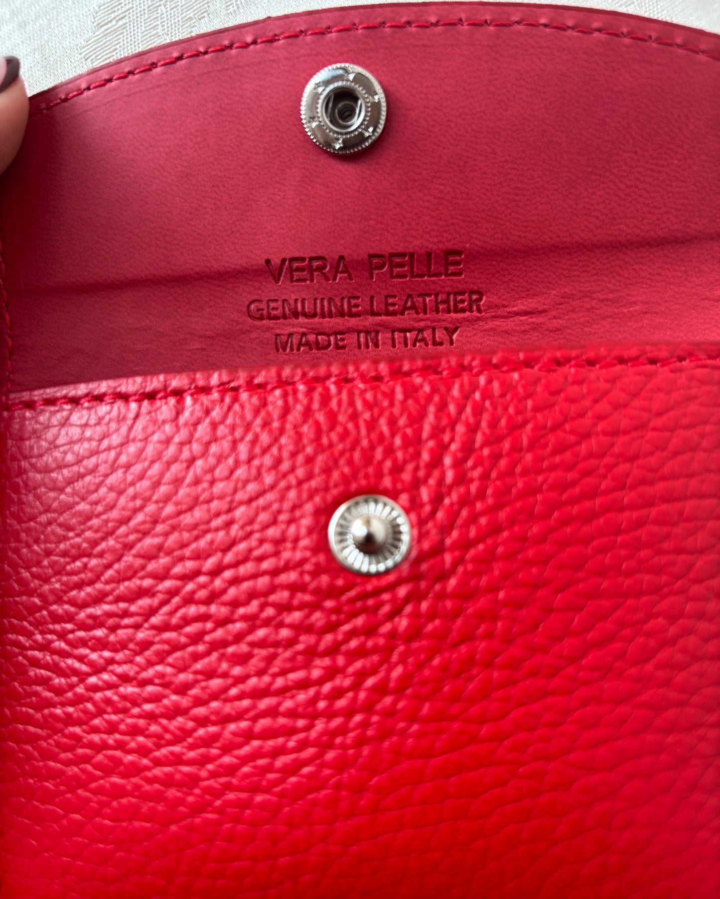 Portamonete in vera pelle