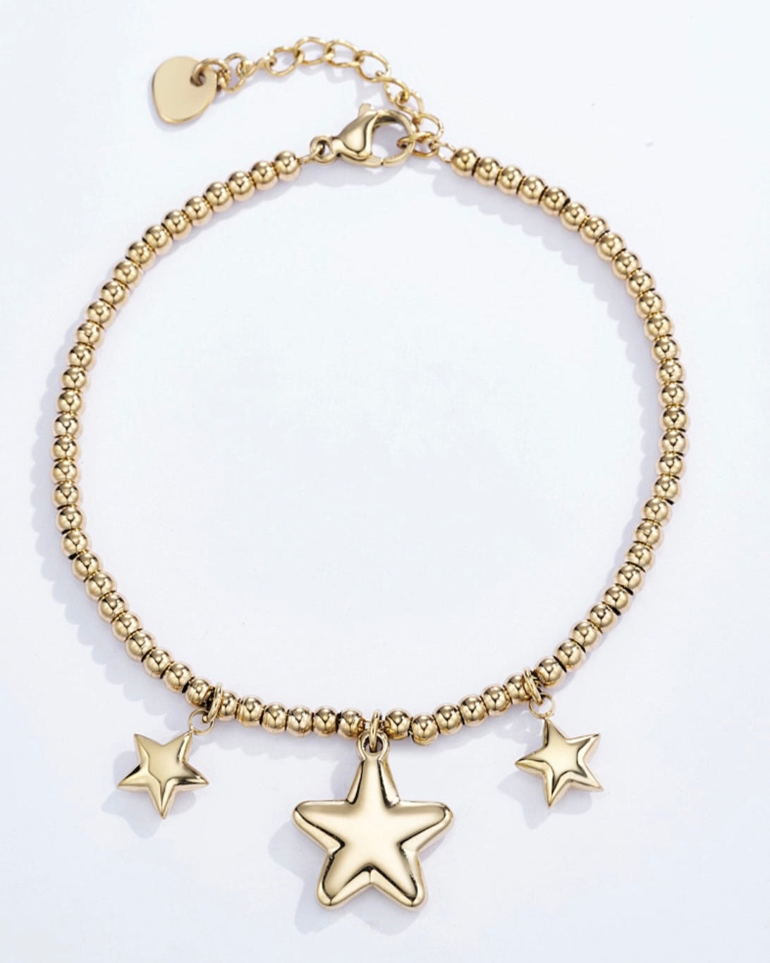 Bracciale con stelle in acciaio inossidabile